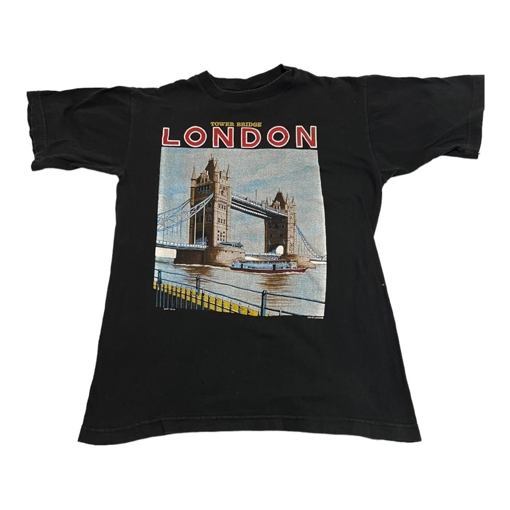 MEN’S Large T-shirt, Tower Bridge London, size large, cotton